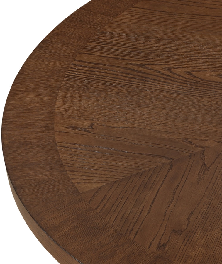Belinda 60" Solid Wood And Oak Veneer Dining Table - Brown - 730-T-BROWN_5