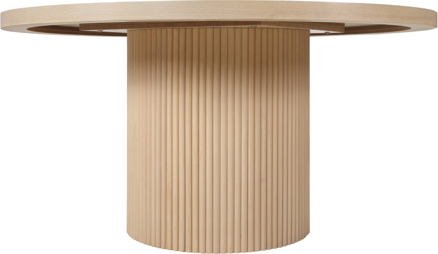 Belinda 60" Solid Wood And Oak Veneer Dining Table - Natural - 730-T-NATURAL_3