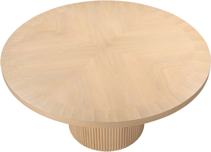 Belinda 60" Solid Wood And Oak Veneer Dining Table - Natural - 730-T-NATURAL_4