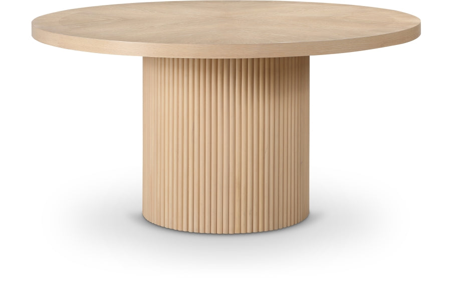 Belinda 60" Solid Wood And Oak Veneer Dining Table - Natural - 730-T-NATURAL_1