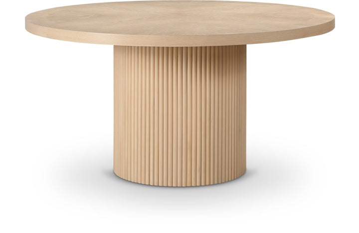 Belinda 60" Solid Wood And Oak Veneer Dining Table - Natural - 730-T-NATURAL_1