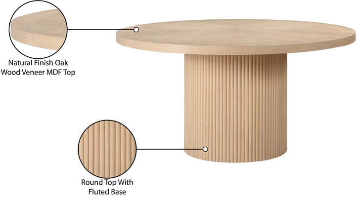 Belinda 60" Solid Wood And Oak Veneer Dining Table - Natural - 730-T-NATURAL_7