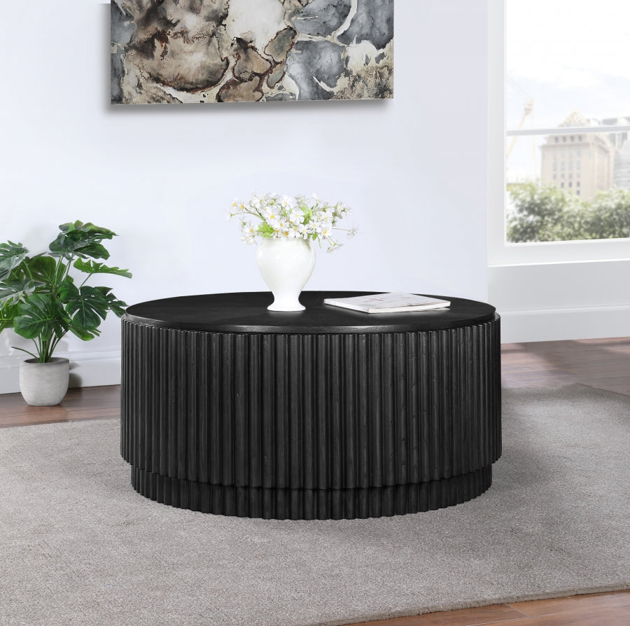 Ronin Solid Wood And Oak Veneer Coffee Table - Black - 99055-CT-BLACK-merid_2