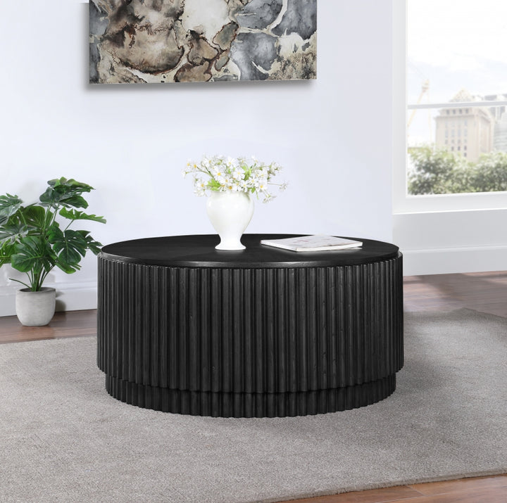 Ronin Solid Wood And Oak Veneer Coffee Table - Black - 99055-CT-BLACK-merid_2