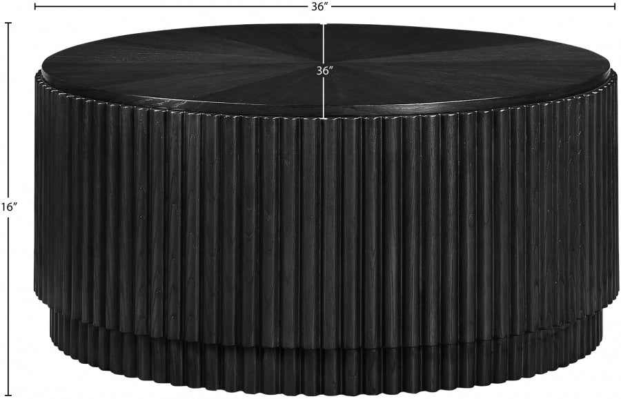 Ronin Solid Wood And Oak Veneer Coffee Table - Black - 99055-CT-BLACK-merid_5