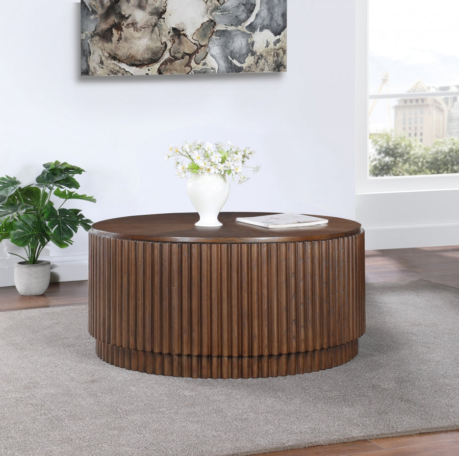 Ronin Solid Wood And Oak Veneer Coffee Table - Brown - 99055-CT-BROWN-merid_2
