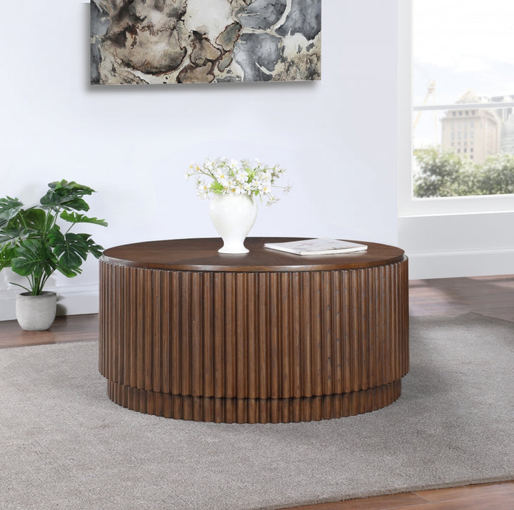 Ronin Solid Wood And Oak Veneer Coffee Table - Brown - 99055-CT-BROWN-merid_2