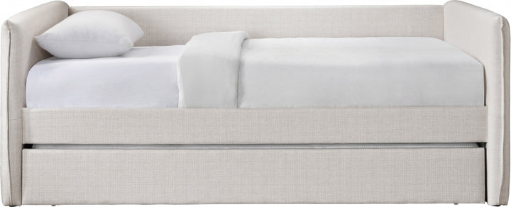 Colton Linen Textured Fabric Upholstered Twin Daybed - Cream - Colton-Twin-CREAM_3