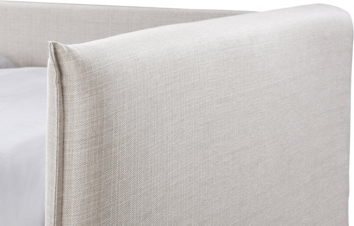 Colton Linen Textured Fabric Upholstered Twin Daybed - Cream - Colton-Twin-CREAM_6