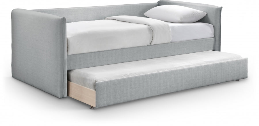 Colton Linen Textured Fabric Upholstered Twin Daybed - Grey - Colton-Twin-GREY_1