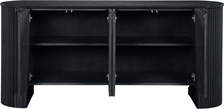 Belinda Beech Wood And Oak Veneer Sideboard / Buffet