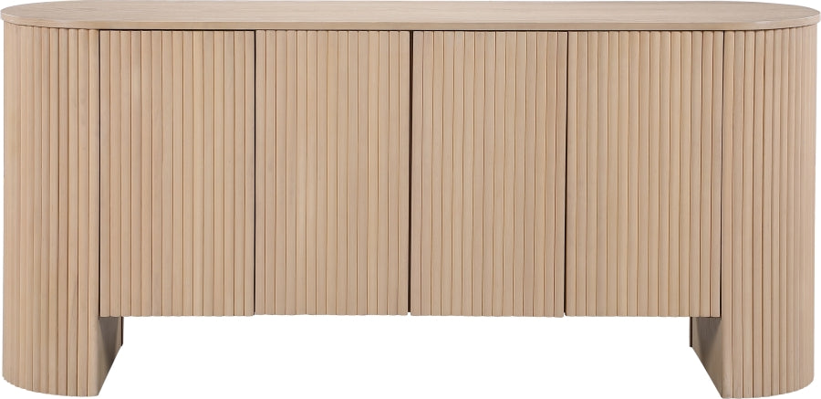 Belinda Beech Wood And Oak Veneer Sideboard / Buffet