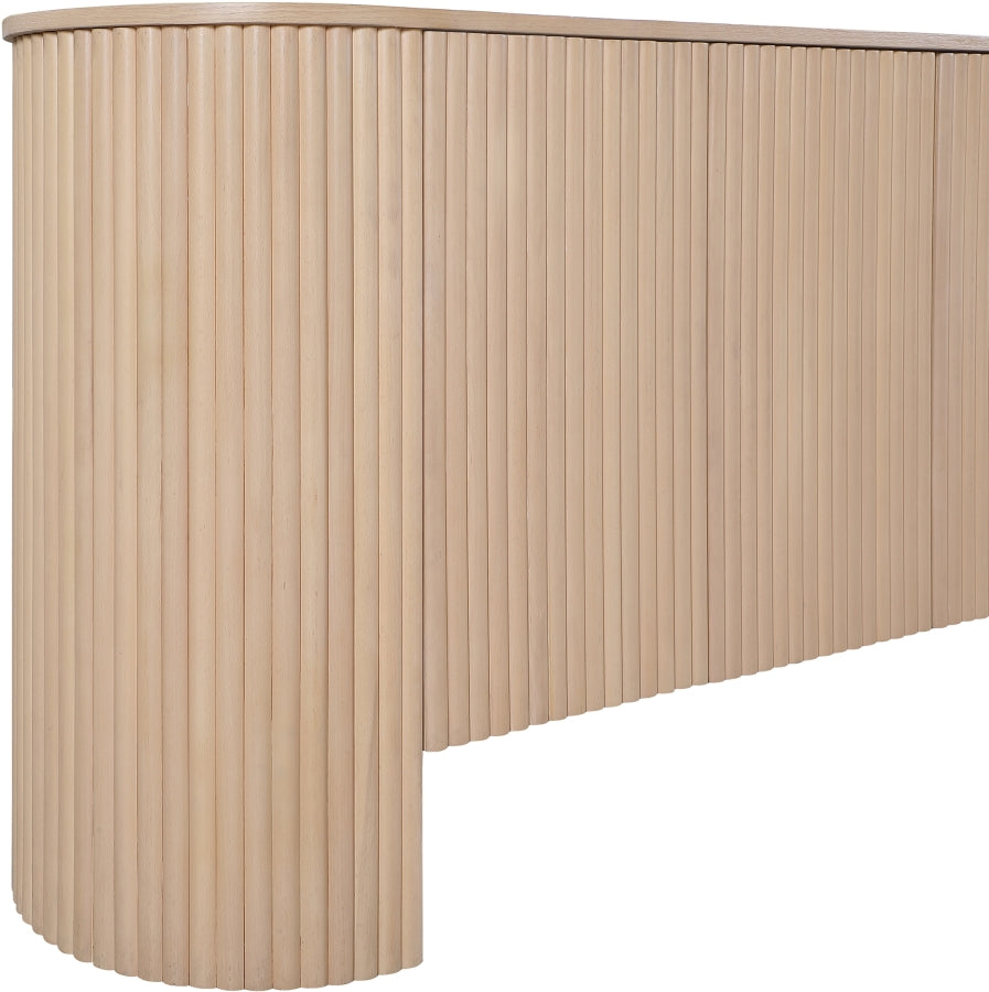 Belinda Beech Wood And Oak Veneer Sideboard / Buffet