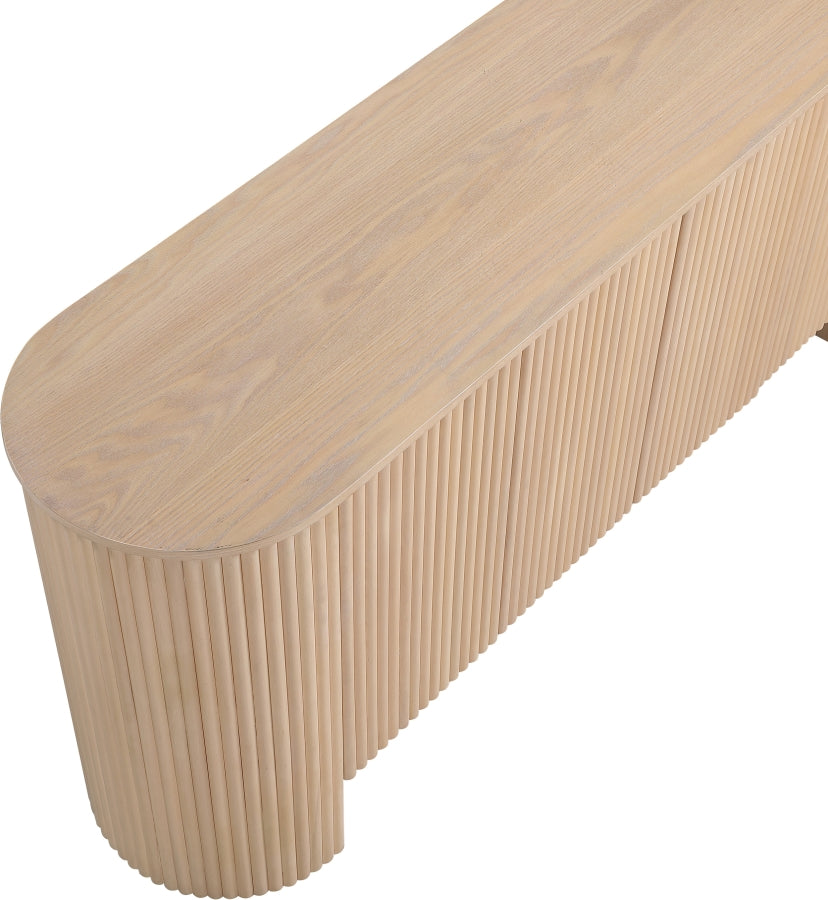 Belinda Beech Wood And Oak Veneer Sideboard / Buffet