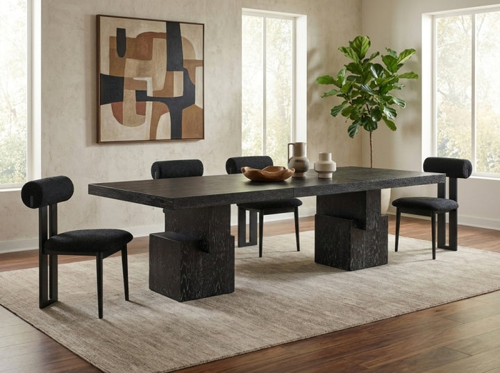 Anzio 96" - 144" Oak Veneer Extendable Dining Table - Black - 722-T-BLACK_2