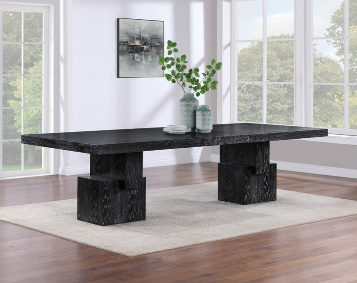 Anzio 96" - 144" Oak Veneer Extendable Dining Table - Black - 722-T-BLACK_3