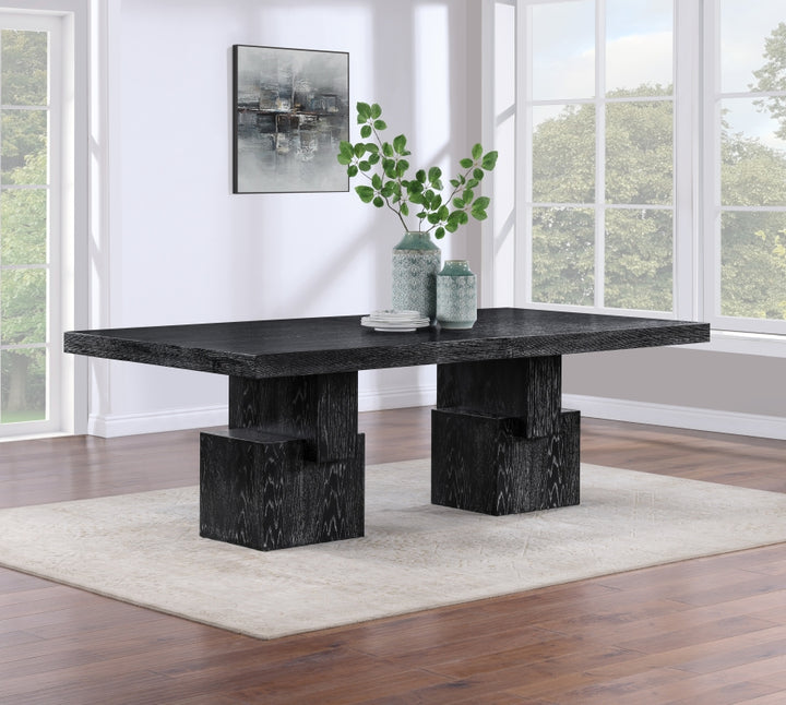 Anzio 96" - 144" Oak Veneer Extendable Dining Table - Black - 722-T-BLACK_4