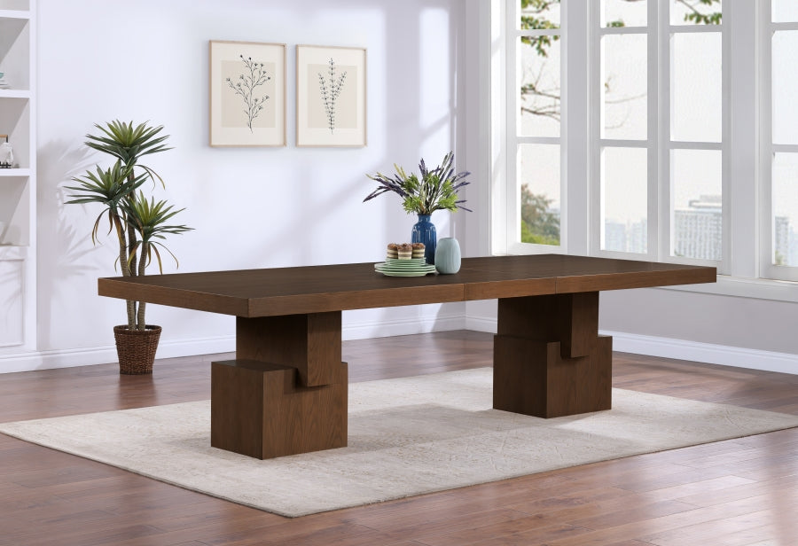 Anzio 96" - 144" Oak Veneer Extendable Dining Table - Brown - 722-T-BROWN_3