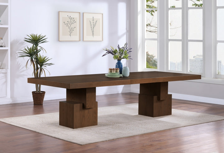 Anzio 96" - 144" Oak Veneer Extendable Dining Table - Brown - 722-T-BROWN_3