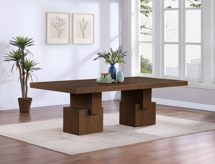 Anzio 96" - 144" Oak Veneer Extendable Dining Table - Brown - 722-T-BROWN_4