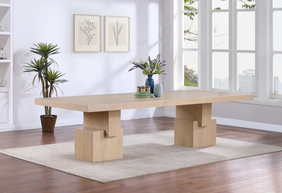 Anzio 96" - 144" Oak Veneer Extendable Dining Table - Natural - 722-T-NATURAL_3