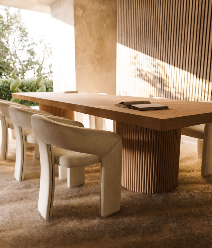 Belinda 96" - 144" Solid Wood And Oak Veneer Extendable Dining Table - Natural - 741-T-NATURAL_4