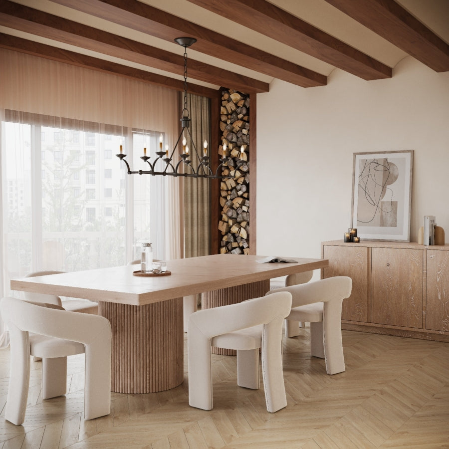 Belinda 96" - 144" Solid Wood And Oak Veneer Extendable Dining Table - Natural - 741-T-NATURAL_5