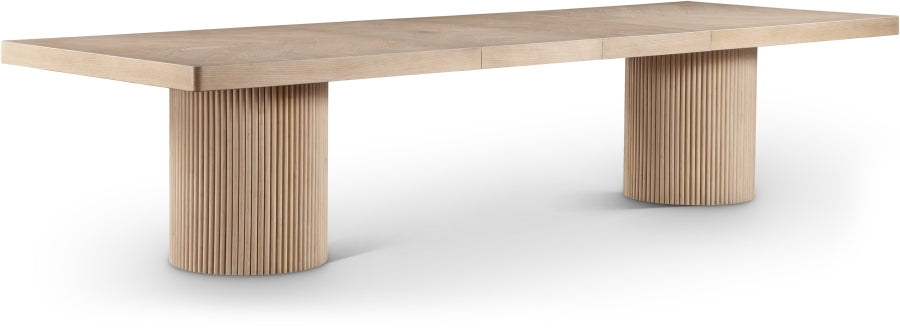 Belinda 96" - 144" Solid Wood And Oak Veneer Extendable Dining Table - Natural - 741-T-NATURAL_1