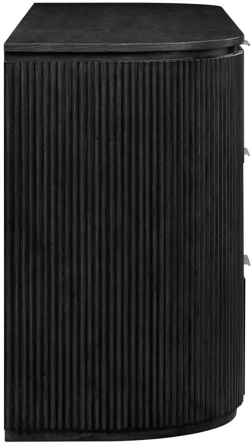 Astrid Solid Wood And Oak Veneer Dresser - Black - 818-D-BLACK_4