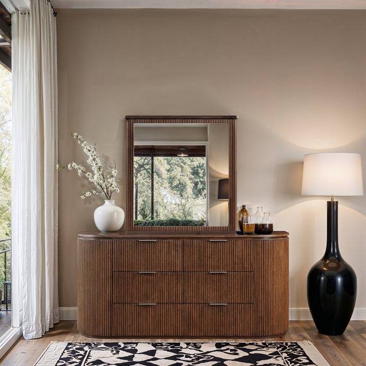 Astrid Solid Wood And Oak Veneer Dresser - Brown - 818-D-BROWN_2