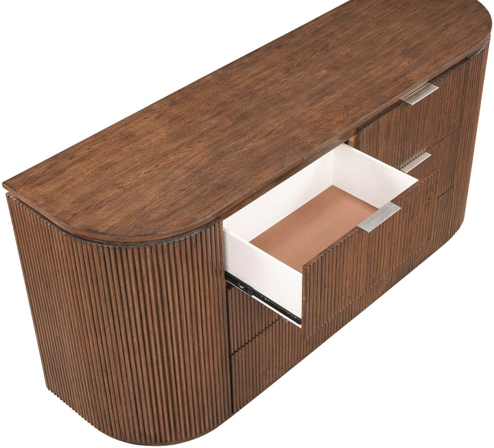 Astrid Solid Wood And Oak Veneer Dresser - Brown - 818-D-BROWN_7