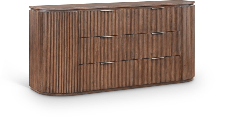 Astrid Solid Wood And Oak Veneer Dresser - Brown - 818-D-BROWN_1
