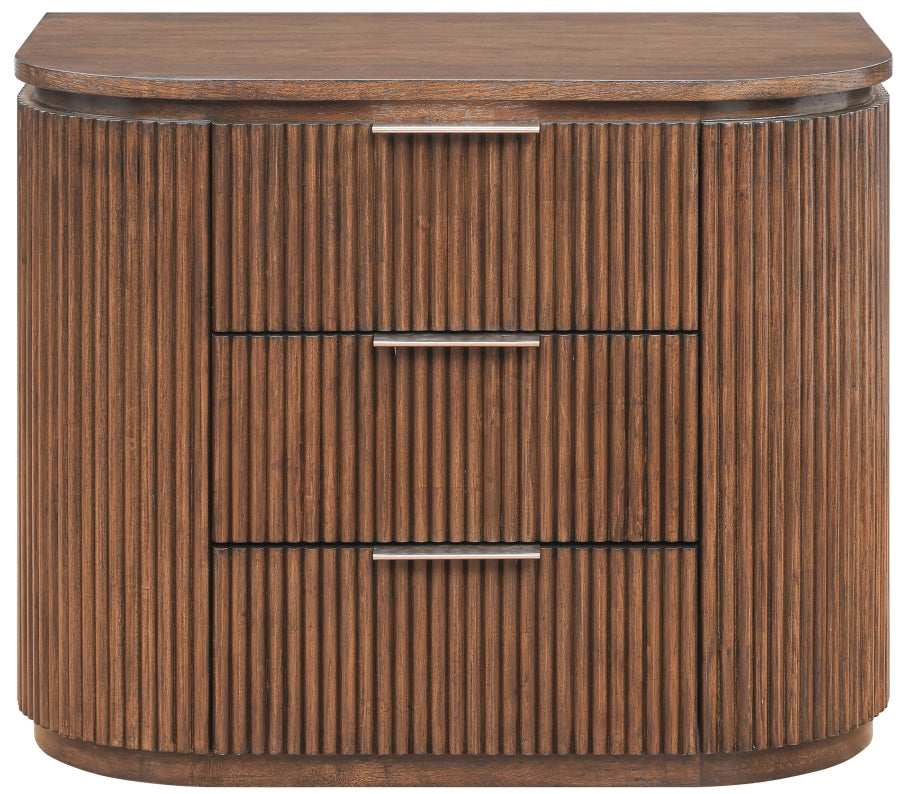 Astrid Solid Wood And Oak Veneer Nightstand - Brown - 818-NS-BROWN_3