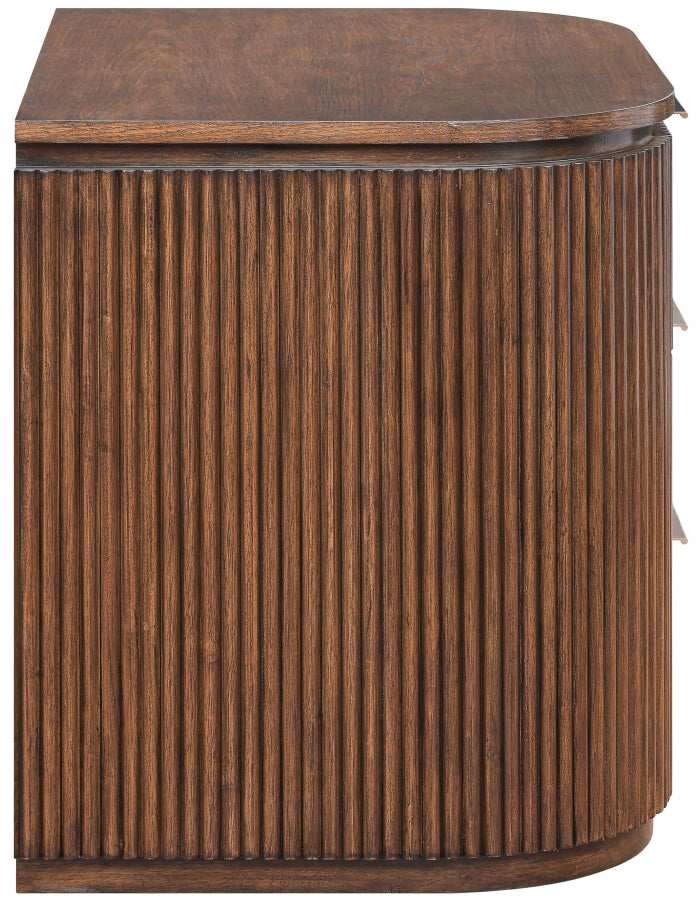 Astrid Solid Wood And Oak Veneer Nightstand - Brown - 818-NS-BROWN_4