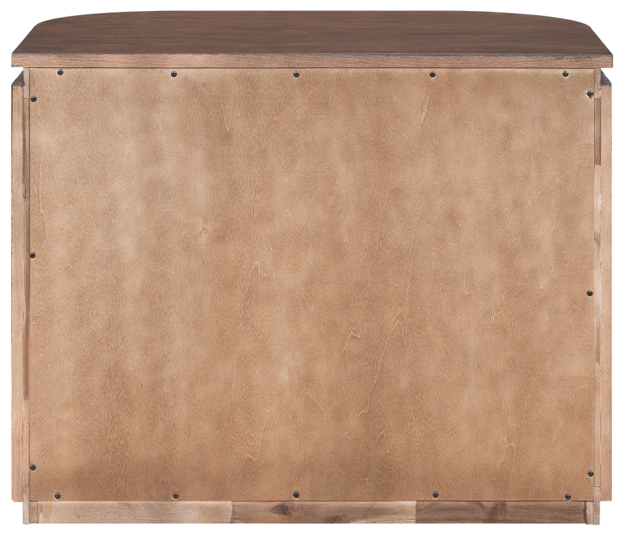 Astrid Solid Wood And Oak Veneer Nightstand - Brown - 818-NS-BROWN_5