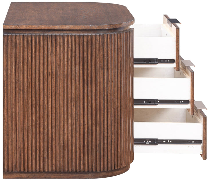 Astrid Solid Wood And Oak Veneer Nightstand - Brown - 818-NS-BROWN_6