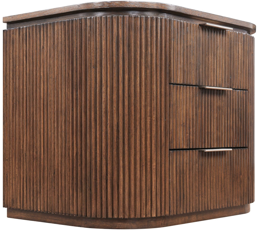 Astrid Solid Wood And Oak Veneer Nightstand - Brown - 818-NS-BROWN_7