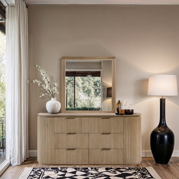 Astrid Solid Wood And Oak Veneer Dresser - Natural - 818-D-NATURAL_2