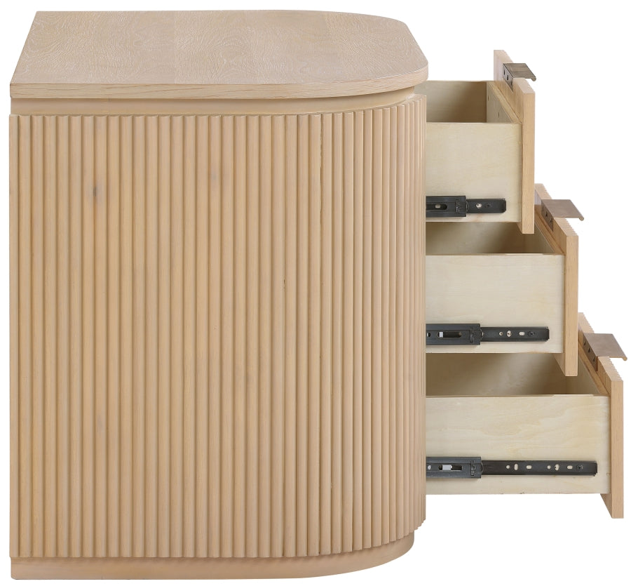 Astrid Solid Wood And Oak Veneer Nightstand - Natural - 818-NS-NATURAL_6