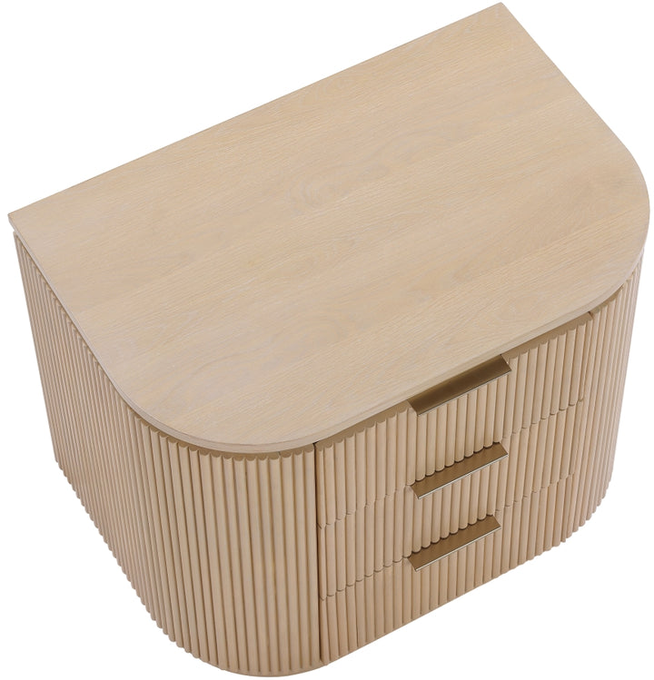 Astrid Solid Wood And Oak Veneer Nightstand - Natural - 818-NS-NATURAL_7