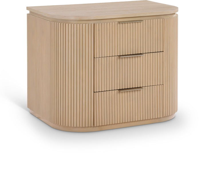 Astrid Solid Wood And Oak Veneer Nightstand - Natural - 818-NS-NATURAL_1