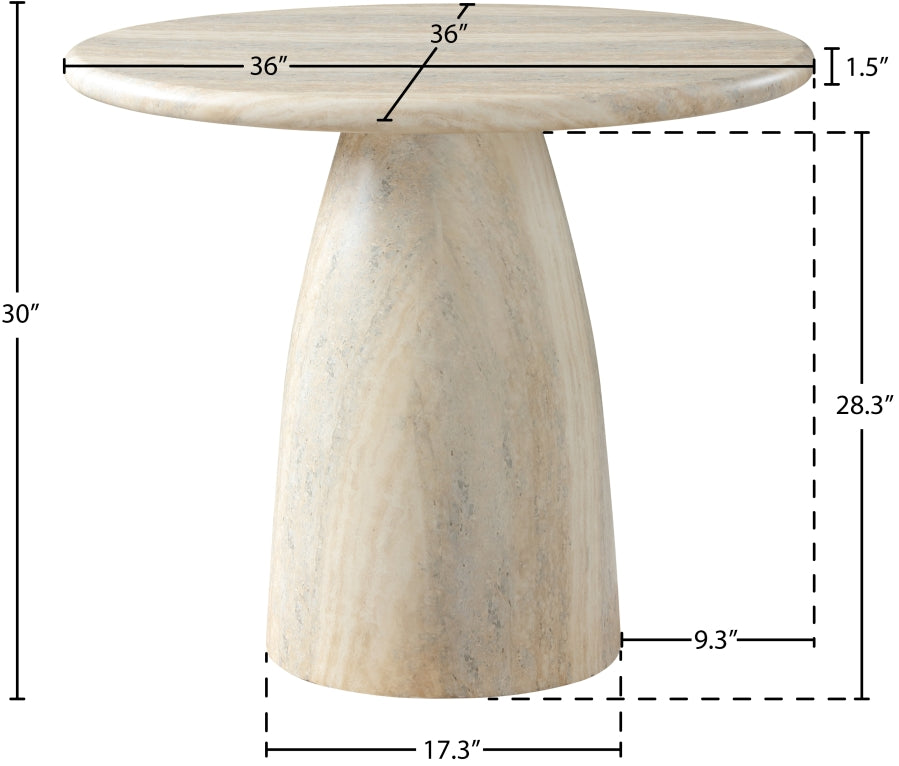 Cosenza Travertine Finish Indoor / Outdoor Concrete Dining Table - Travertine - 700Travertine-T-TRAVERTINE_7
