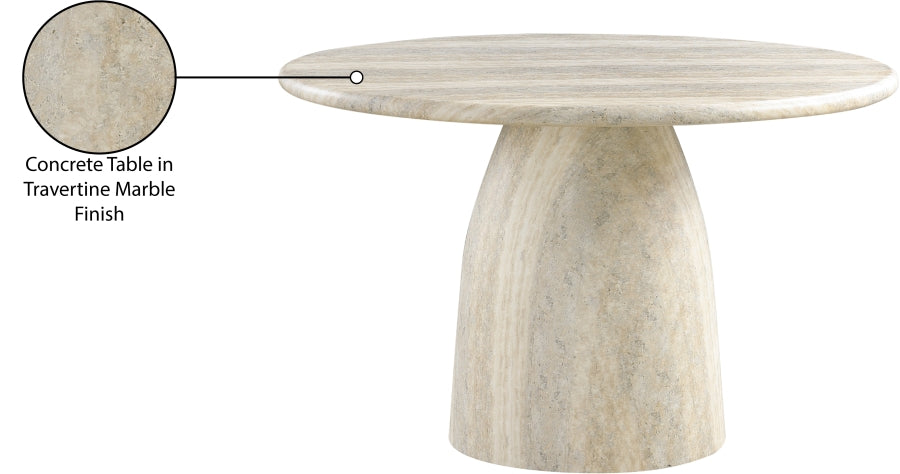 Cosenza Travertine Finish Indoor / Outdoor Concrete Dining Table - Travertine - 701Travertine-T-TRAVERTINE_7
