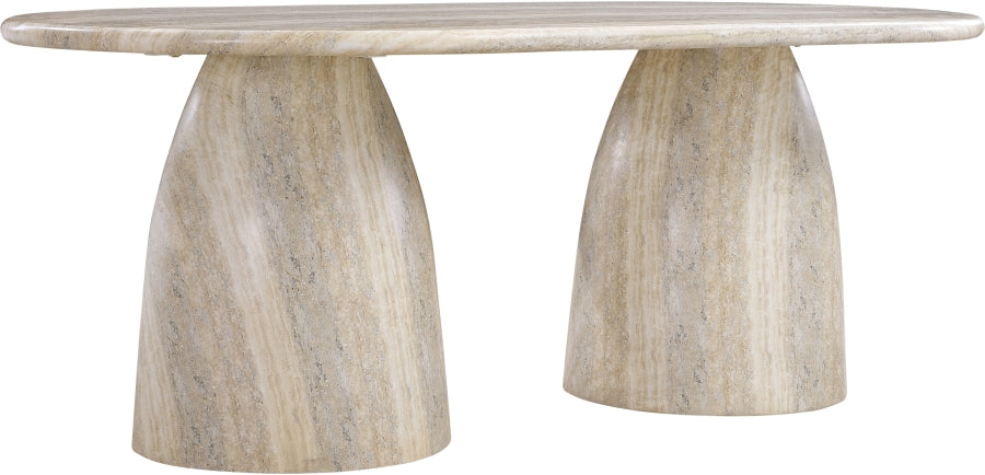 Cosenza Travertine Finish Indoor / Outdoor Concrete Dining Table - Travertine - 702Travertine-T-TRAVERTINE_4