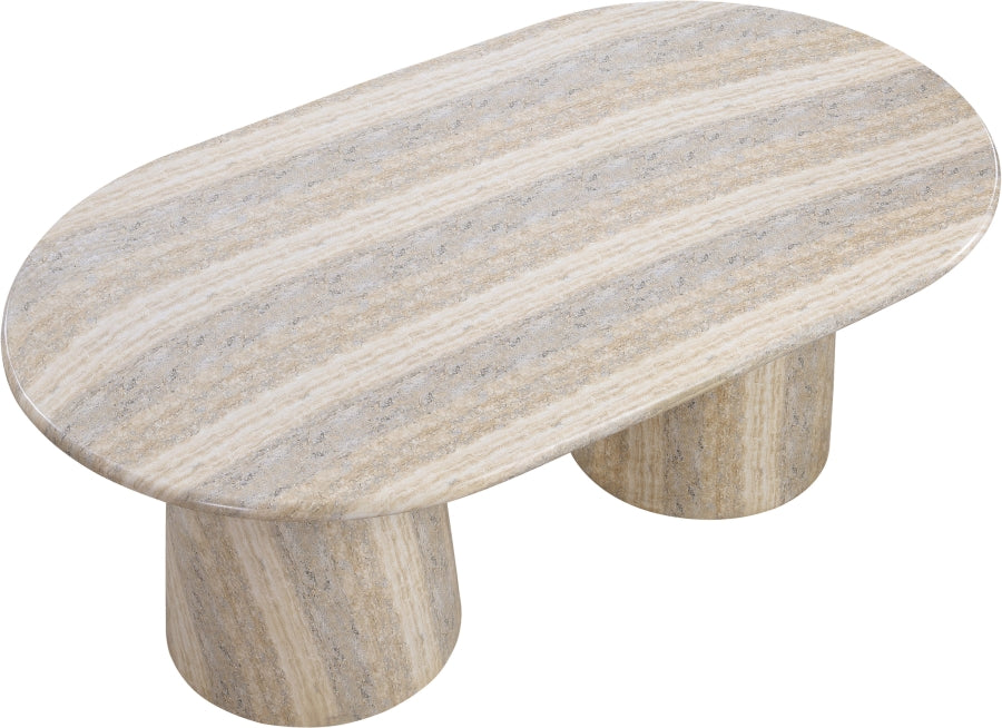 Cosenza Travertine Finish Indoor / Outdoor Concrete Dining Table - Travertine - 702Travertine-T-TRAVERTINE_6