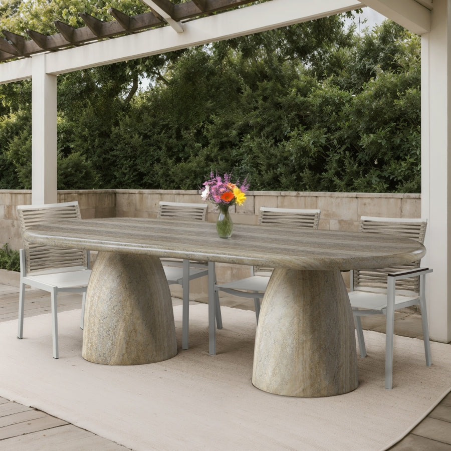 Cosenza Travertine Finish Indoor / Outdoor Concrete Dining Table - Travertine - 708Travertine-T-TRAVERTINE_2