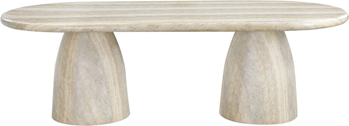Cosenza Travertine Finish Indoor / Outdoor Concrete Dining Table - Travertine - 708Travertine-T-TRAVERTINE_5