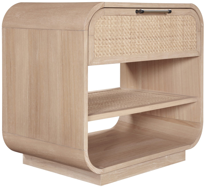 Windsor 28.5" Natural Cane And Solid Wood Nightstand - Natural - M66072-NS-NATURAL_7
