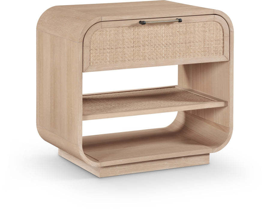Windsor 28.5" Natural Cane And Solid Wood Nightstand - Natural - M66072-NS-NATURAL_1