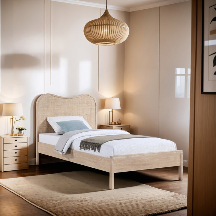 Windsor Natural Cane And Solid Wood Twin Bed - Natural - M66072-T-NATURAL_2